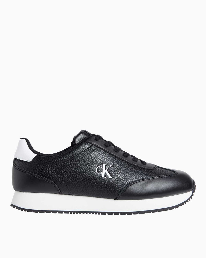 Calvin Klein Runner Lace Up Sneaker Black/Bright White