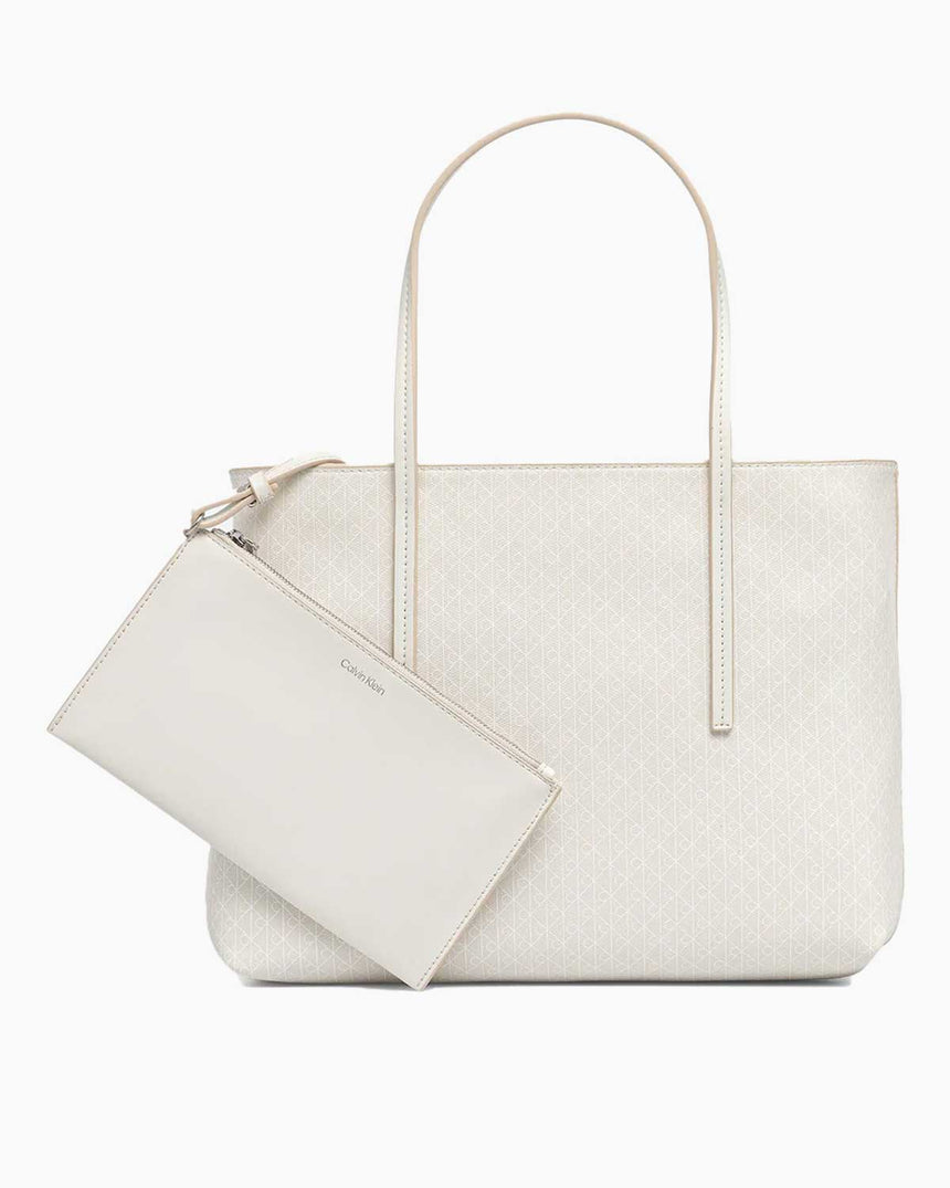 Calvin Klein Logo Kaplamalı Kadın Küçük El Çantası LILY WHITE AOP