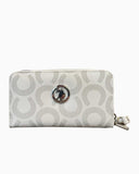 Us Polo Assn Desenli Kulplu Cüzdan Beyaz - Gri