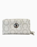 Us Polo Assn Desenli Kulplu Cüzdan Beyaz - Gri