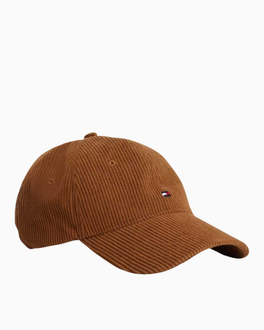 Tommy Hilfiger 6 Panelli Şerit Desenli Erkek Şapka Summer Cognac