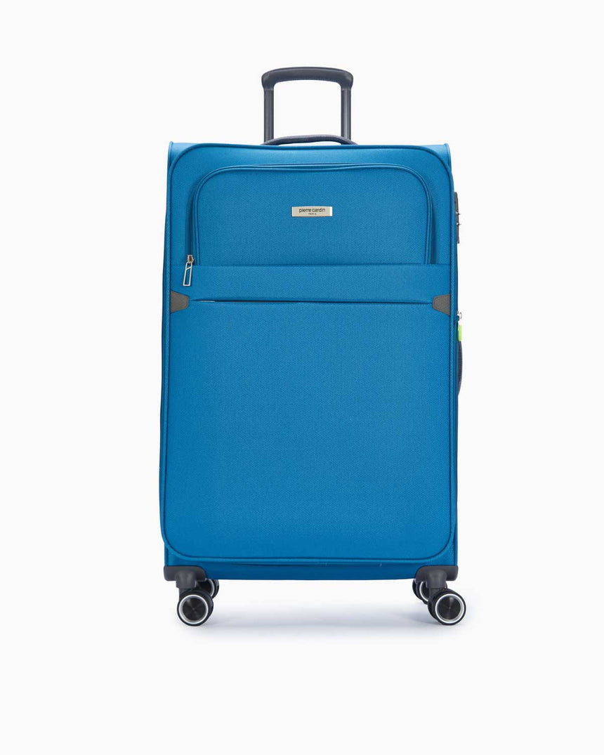 Pierre Cardin Büyük Boy Kumaş Valiz Mavi