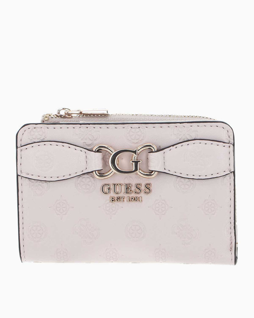 Guess Arlena Logo Zip Around Medium Cüzdan Taupe Logo