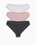 Guess 3Pack Basic Brazilian Külot Pink White Black Com