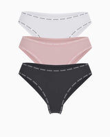 Guess 3Pack Basic Brazilian Külot Pink White Black Com