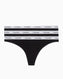 Calvin Klein Thong 3Pk Underwear Bottoms Külot Black/Black