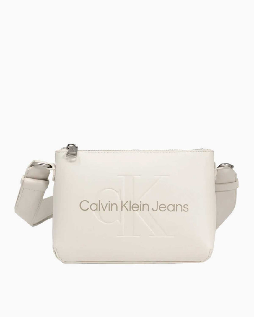 Calvin Klein Jeans Sculpted Camera Pouch Çapraz Askılı Çanta Eggshell