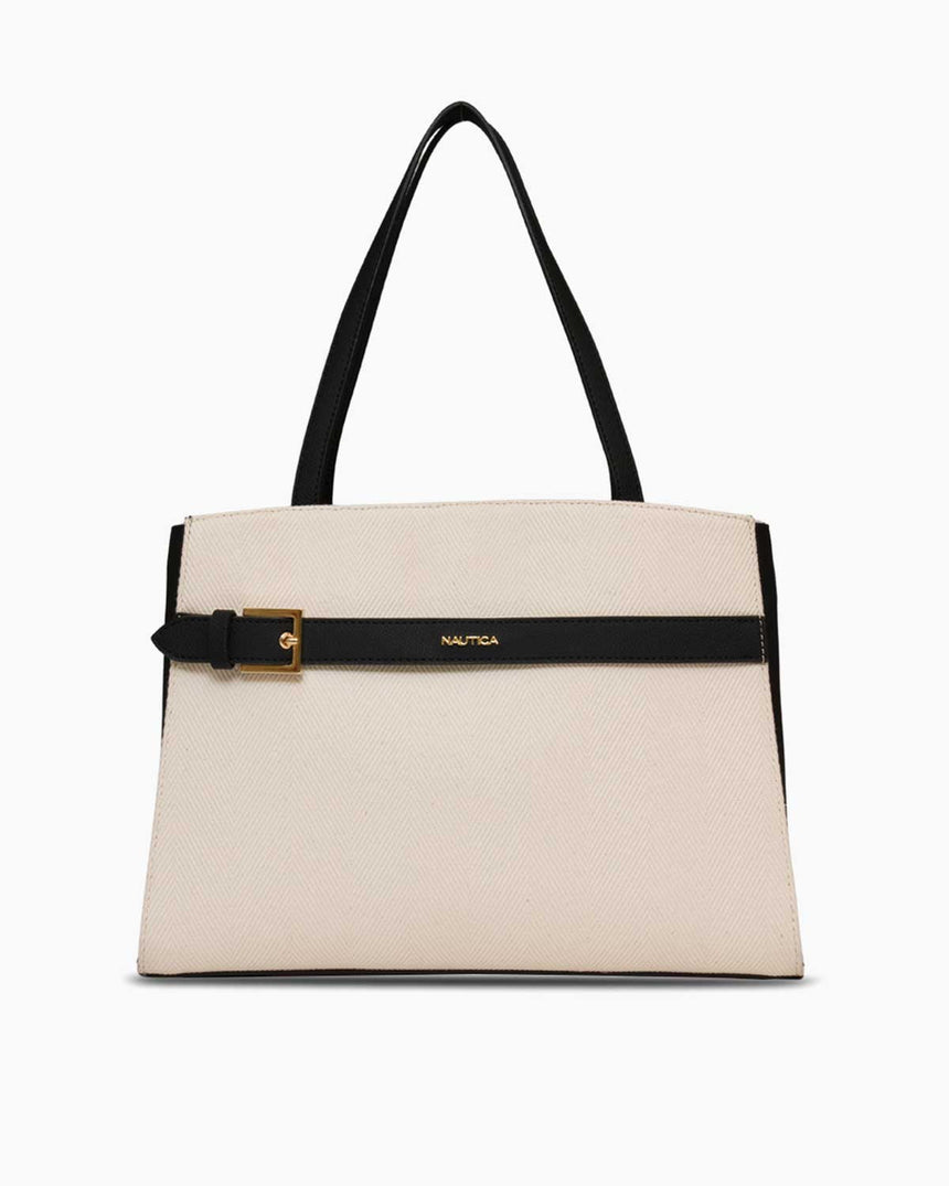 Nautica Logolu El Çantası Bej - Siyah