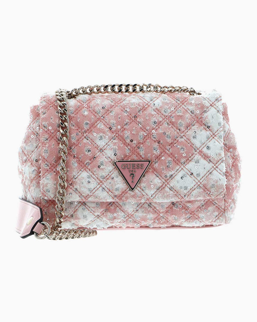 Guess Rianne Quilt Çapraz Askılı Çanta Pink