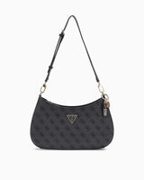 Guess Noelle Top Zip Shoulder Bag Kadın Omuz Çantası Coal Logo