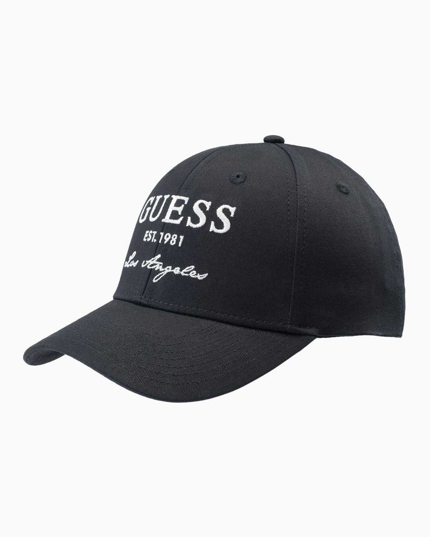 Guess Baseball Embroidered Logo Cap Jet Black A996