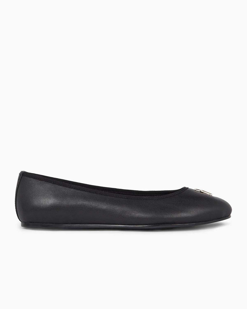 Tommy Hilfiger Leather Ballerina Casual Shoes Ayakkabı Black