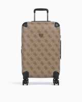 Guess Berta 22 In 8-Wheeler Monogram Desenli Orta Boy Valiz Latte Logo / Brown