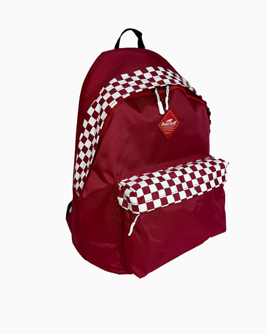 Panther Plaid Kız Çocuk Sırt Çantası Kırmızı