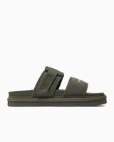 Calvin Klein Double Bar Logolu Sandalet Dusty Olive/Classic Green