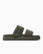 Calvin Klein Double Bar Logolu Sandalet Dusty Olive/Classic Green