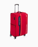 Us Polo Assn Şerit Detaylı Büyük Boy Valiz Kırmızı