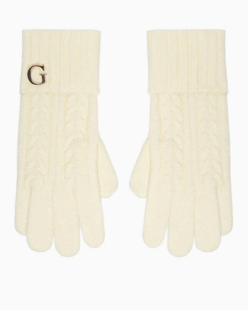 Guess Knitted Kadın Eldiven White