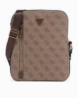 Guess Torino Fermuar Detaylı Çapraz Askılı Çanta Beige / Brown