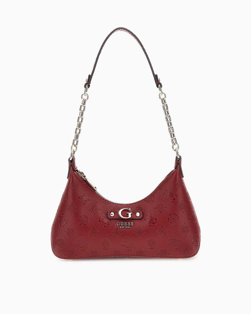 Guess Gerty Zincir Detaylı Omuz Çantası Claret