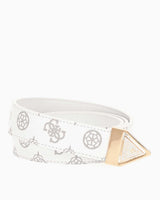 Guess Tek Taraflı Logolu Kemer White Logo