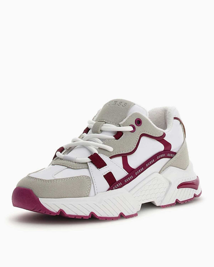 Guess Carrli5 Logolu Sneaker White Magenta