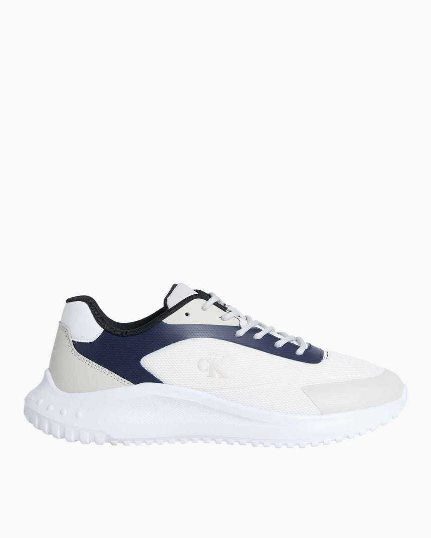 Calvin Klein Eva Runner Low Sneaker Bright White/Calvin Navy/Silver