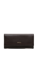 Isola Selly Kadın Hakiki Deri Cüzdan Kahve