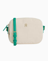 Tommy Hilfiger Poppy Canvas Crossover Çapraz Askılı Çanta Olympic Green/Neutral Canvas