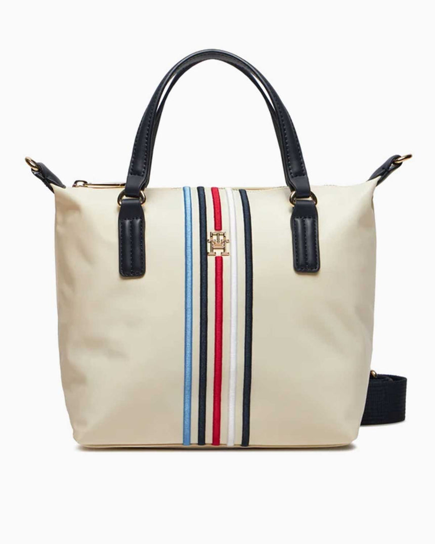Tommy Hilfiger Poppy Small Tote Çapraz Askılı Çanta Beige