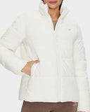 Guess New Claudia Kadın Aktif Hafif Şişme Mont Dove White