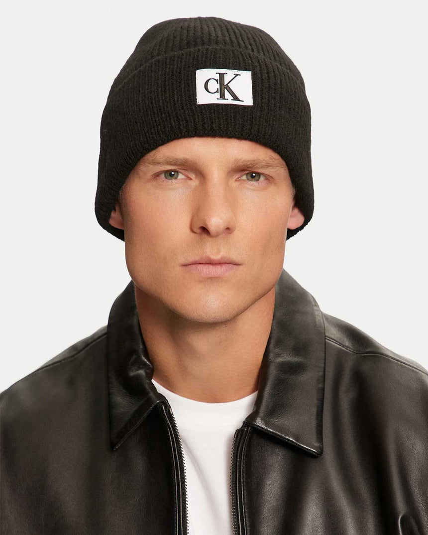 Calvin Klein Jeans Seasonal Patch Beanie Black