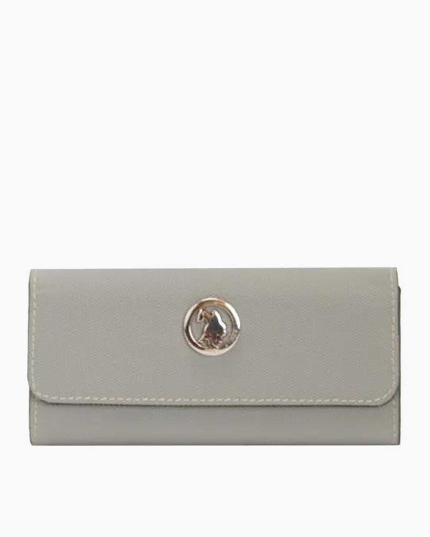 Us Polo Assn Çıtçıtlı Kadın Cüzdanı Koyu Gri