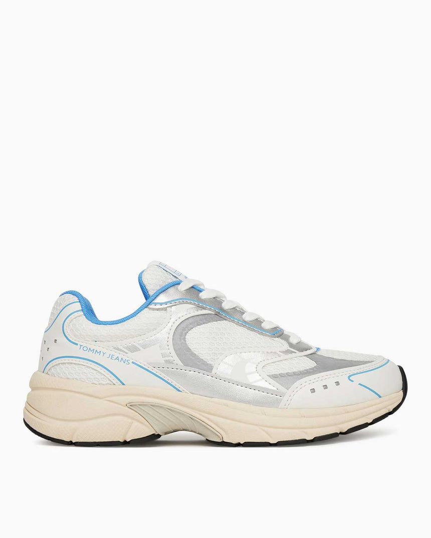 Tommy Hilfiger Arşiv 25 Kadın Sneaker Ecru/Copenhagen Blue