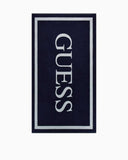 Guess Jacquard Frame Plaj Havlusu Smart Blue
