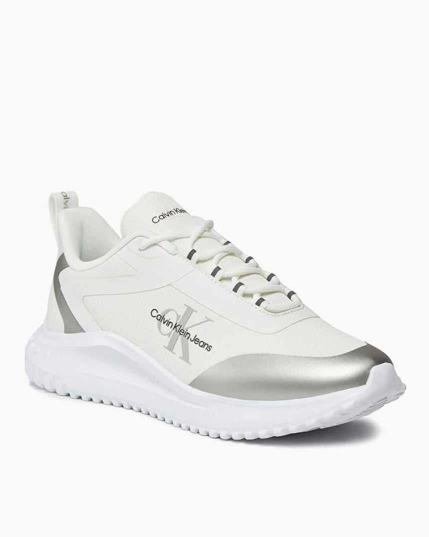 Calvin Klein Eva Runner Low Lace Mix Sneakers Bright White/Silver