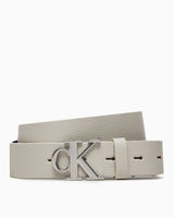 Calvin Klein Round Mono Plaque Belts Kemer Beige
