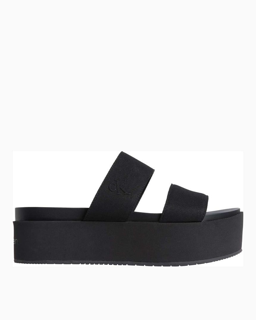 Calvin Klein Flatform Logolu Terlik Triple Black
