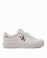 Calvin Klein Flatform Lace Up Sneakers Bright White/Silver