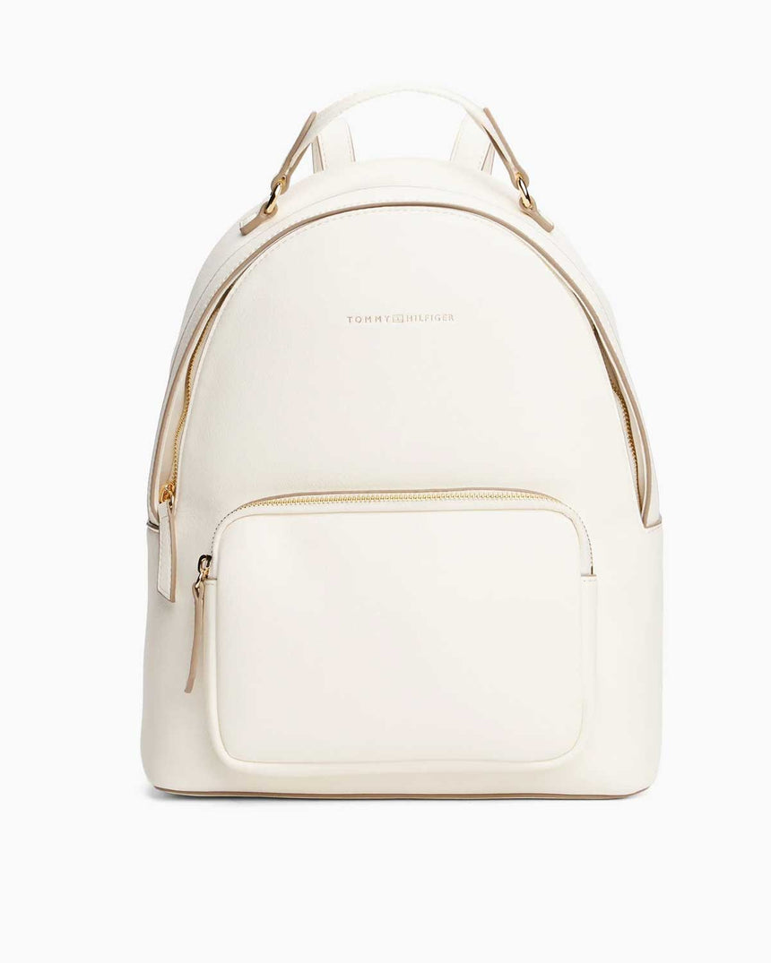 Tommy Hilfiger Logo Bantlı Kadın Sırt Çantası Ivory Petal
