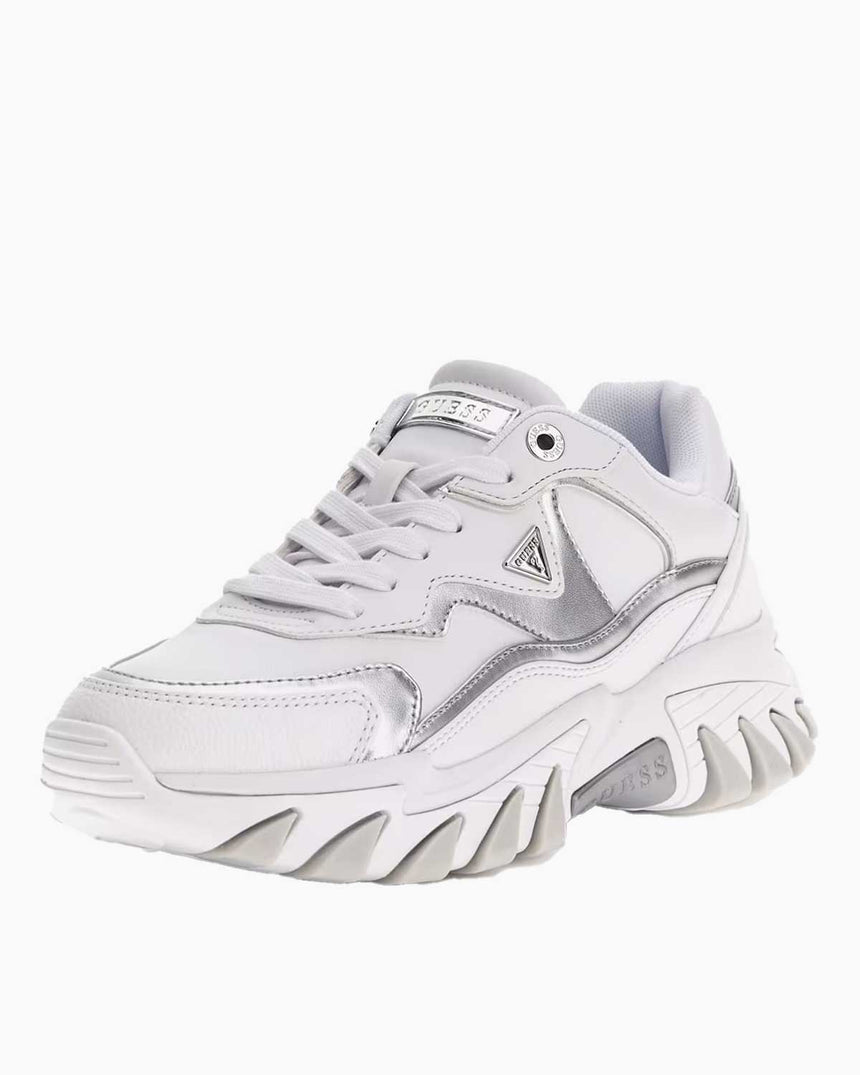 Guess Logolu Running Sneaker White - Silver