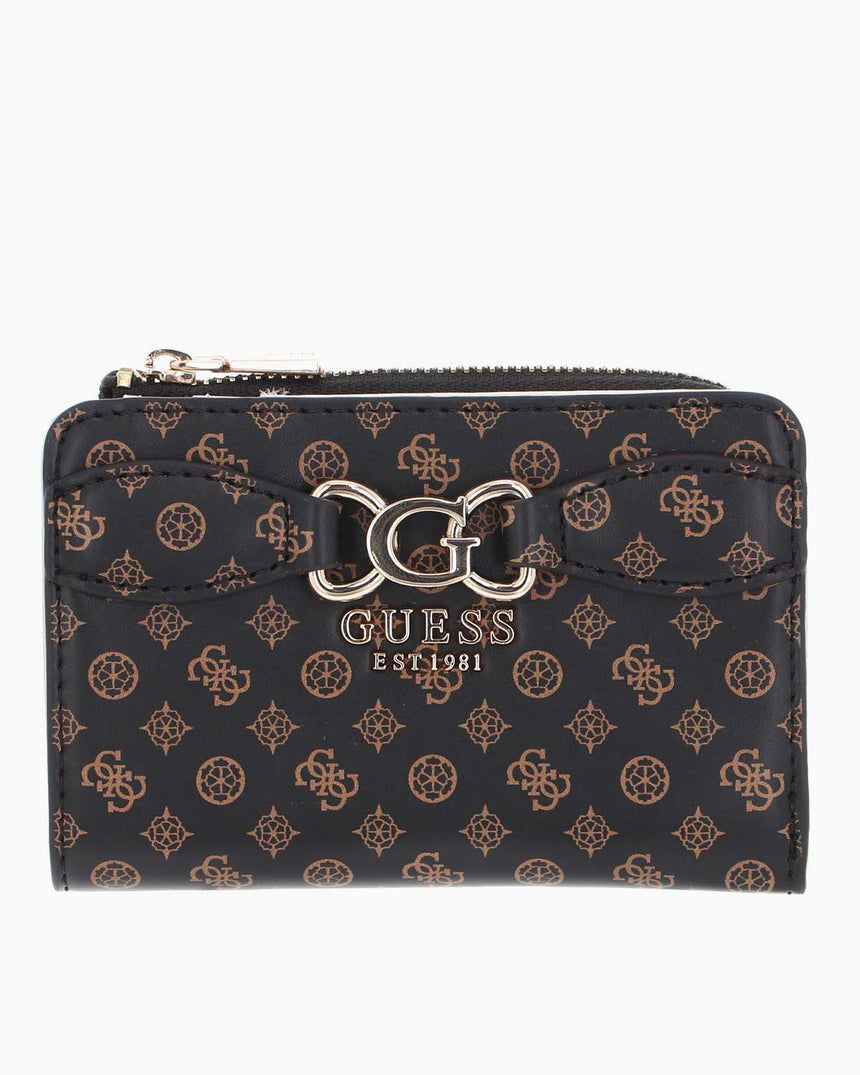 Guess Arlena Monogram Logolu Cüzdan Mocha Logo