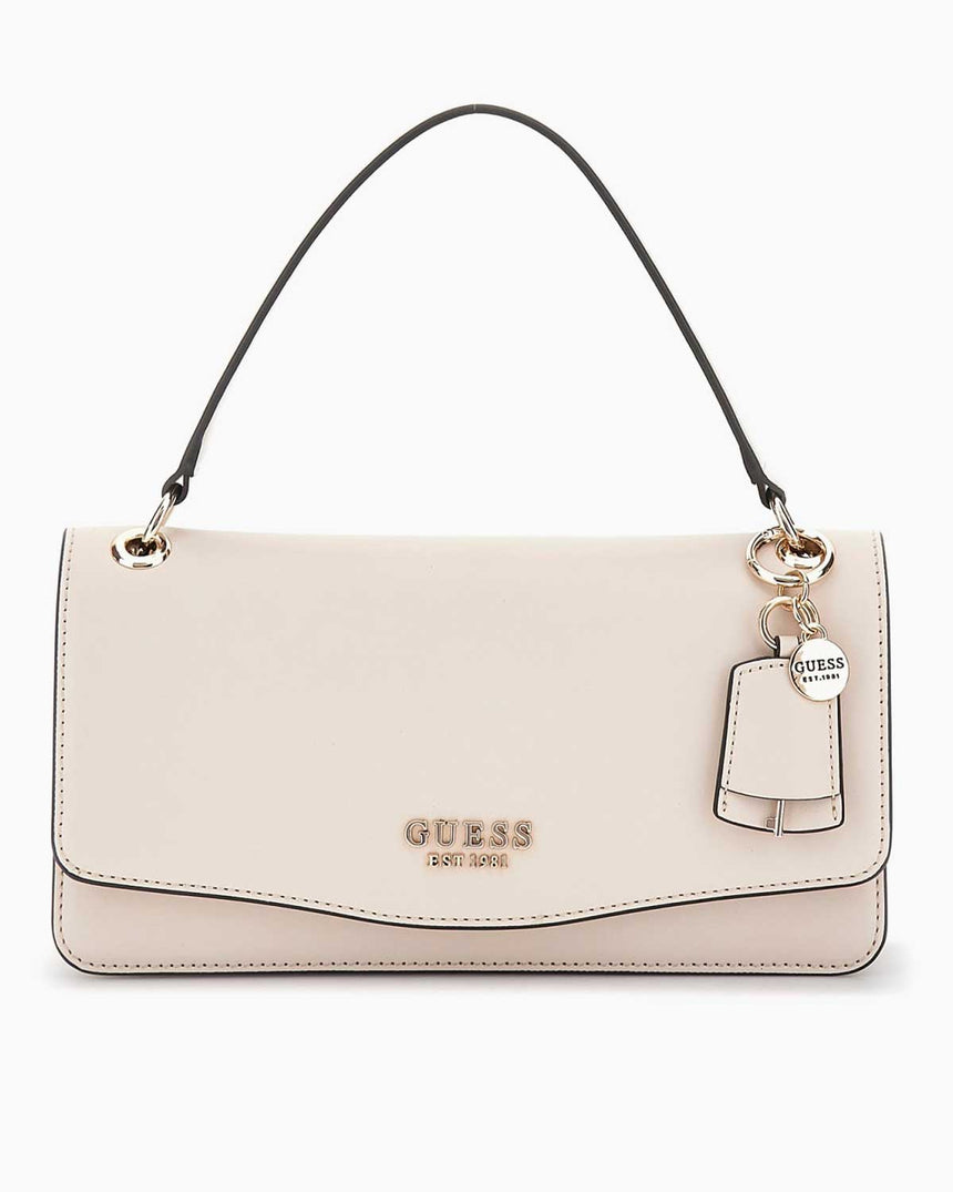 Guess Eco Evanie Handle Flap Zincir Detaylı Omuz Çantası Stone