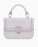 Guess Orlina Society Logo Kapaklı El Çantası Lavendar Grey