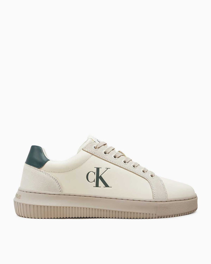 Calvin Klein Jeans Chunky Cupsole Authentic Sneaker Creamy White/Eggshell/Green