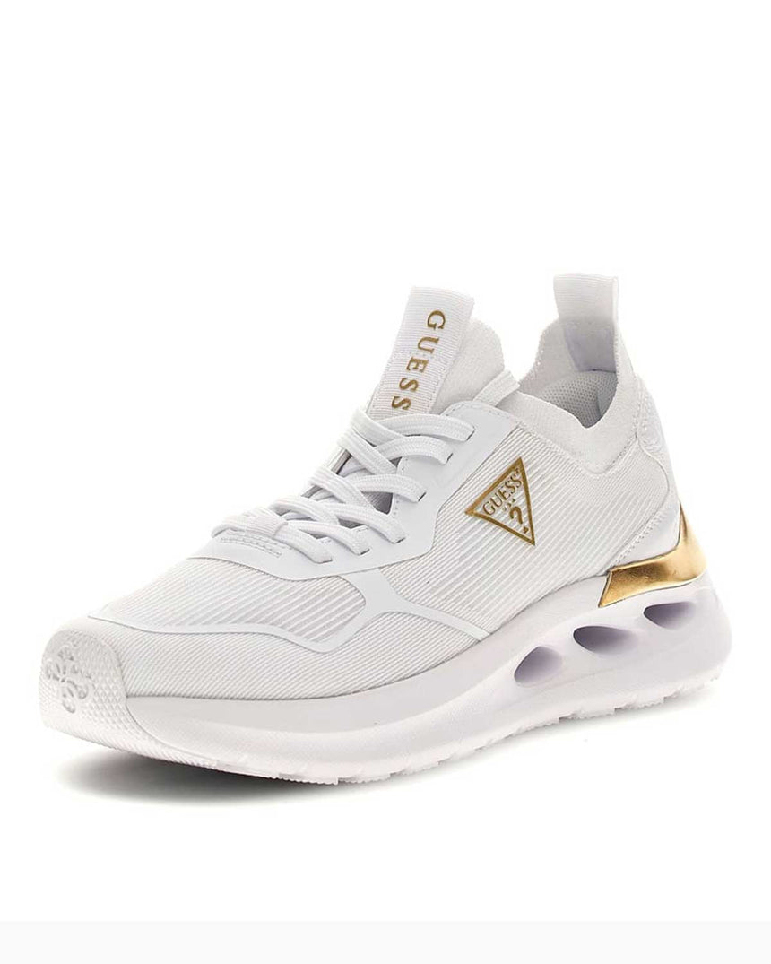Guess Solite Gold Logo Detaylı Sneaker White