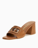 Guess Gals Logolu Topuklu Sandalet Tan