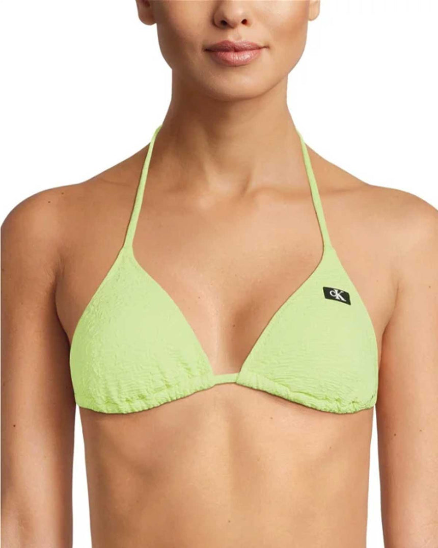 Calvin Klein Triangle Swim Tops Bikini Üstü Green