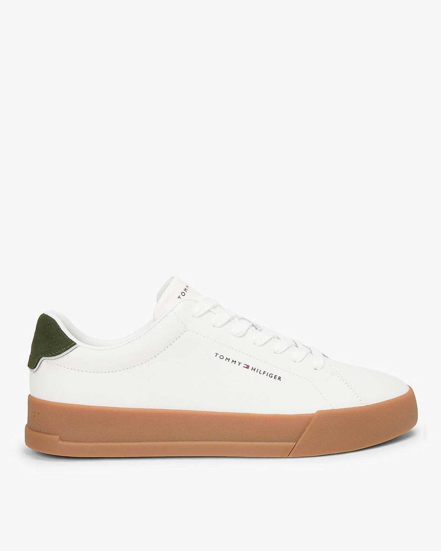 Tommy Hilfiger Court Detail Essential Sneaker Ecru/Arctic Spruce