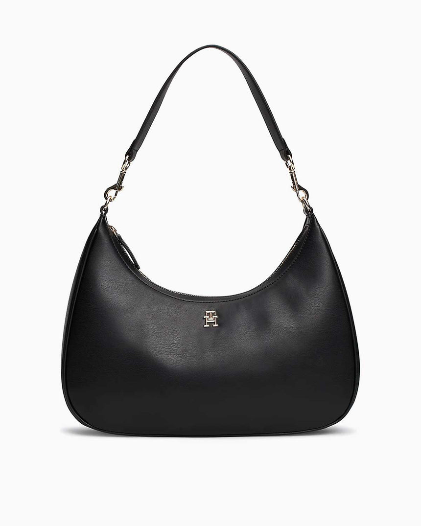 Tommy Hilfiger Kadın Refined Hobo El Çantası Black